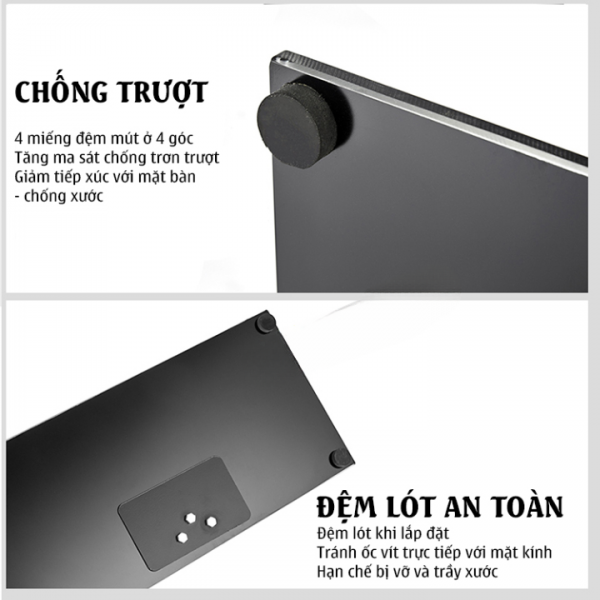 Chân Đế Tivi Đa Năng E607 - Mặt Kính Cường Lực cho tivi từ 40-65 inch - 3